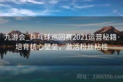 九游会_乒乓球巡回赛2021运营秘籍·培育核心壁垒，激活粉丝粘性