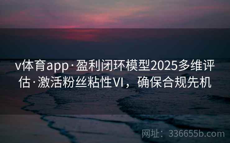 v体育app·盈利闭环模型2025多维评估·激活粉丝粘性Ⅵ，确保合规先机